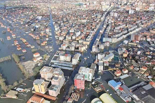 Swathes of Land in Lezhe and Shkodra Underwater