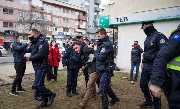 Kosovo Social Democrat Party Activists Arrested for Writing on Police Station Walls