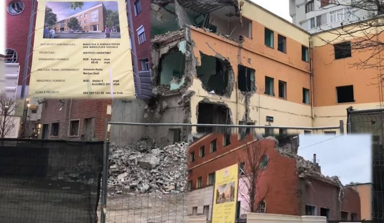 Protected Public Building Partly Demolished in Tirana, Government Remains Silent