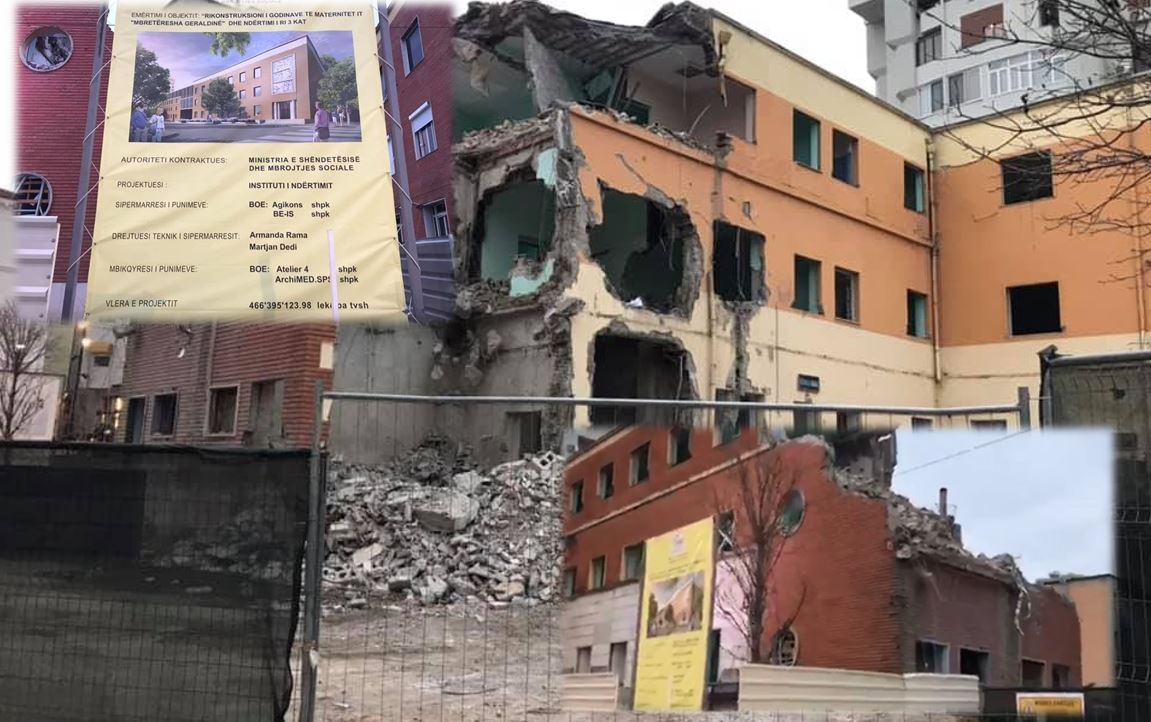 Protected Public Building Partly Demolished in Tirana, Government Remains Silent