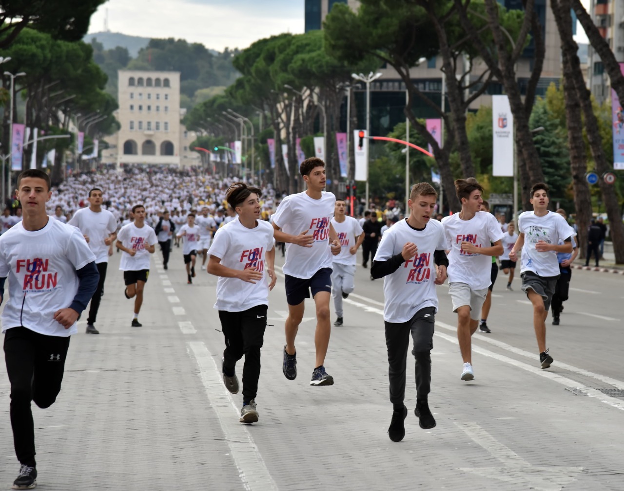 Thousands Racing in the Tirana Marathon