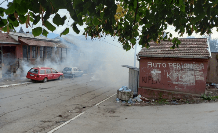 kosovo cars fire burn customs Kosovo Serbs Attack Police over Crackdown on Illegal Smuggling