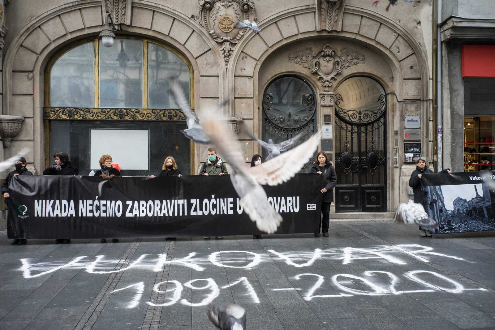 Women in Black Office in Belgrade Targeted with War Crime Graffiti
