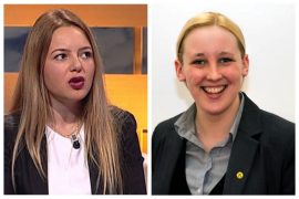 Eurosocialistja shqiptare Joleza Koka dhe socialistja europiane Mhairi Black