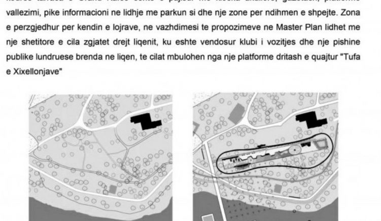 Plani i Parkut të Liqenit përfshin ndërtime