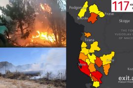 Rreth 120 sinjalizime në 15 ditë, shtohet numri i zjarreve kryesisht në jug të Shqipërisë
