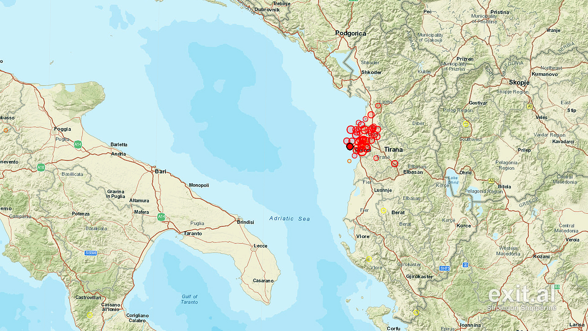 Tërmeti i 26 nëntorit ishte 9 ballë dhe zgjati rreth 1 minutë