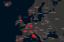 Harta e koronavirusit në Evropë — Shqipëria një nga 8 vendet e paprekura