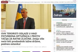 Si e pasqyruan dorëheqen e presidentit Thaçi mediat serbe