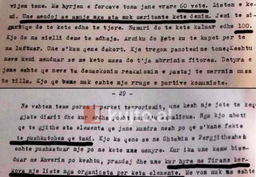 Nëntor 1944/ 60 vrasjet e para në Tiranë, terrori nis me instruktimet e Miladin Popoviç dhe Dushan Mugosha