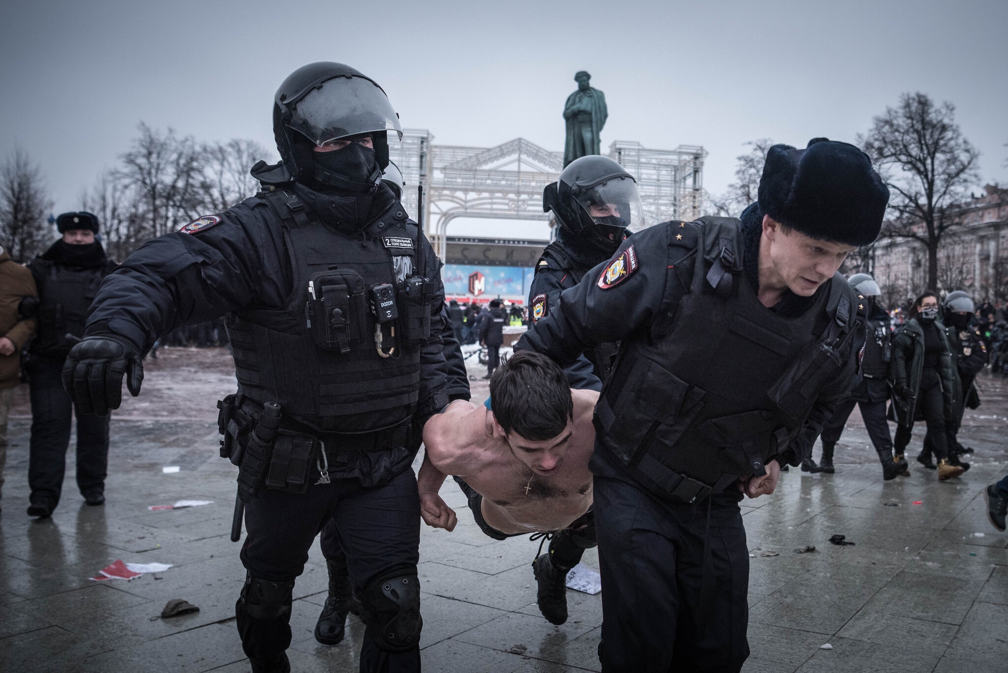 Mbi 2 mijë të arrestuar në protestat për lirimin e Navalny në Rusi