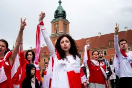 Protesta në Europë në mbështetje të opozitës bjelloruse