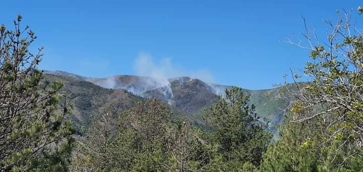 Vatër e madhe zjarri në malet e Bulsharës në Mirditë