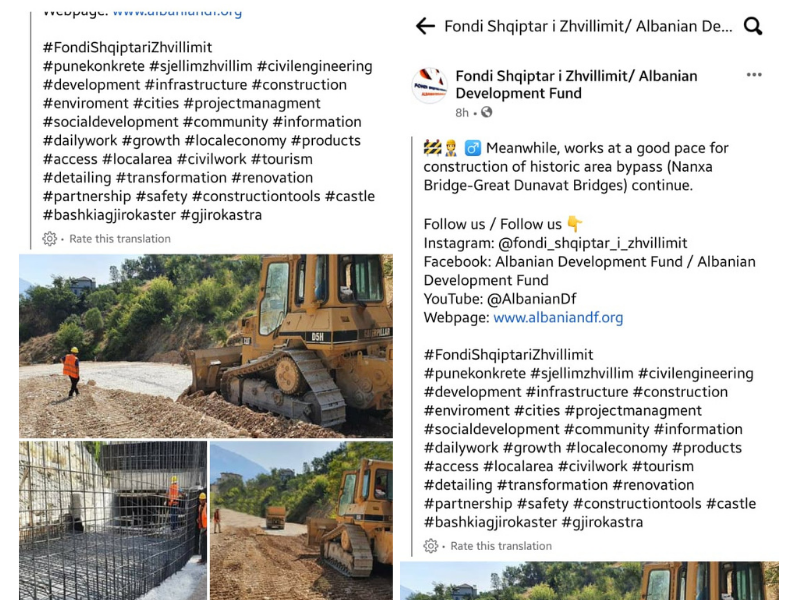 FSHZH publikon dhe fshin imazhet e Bypassit në Gjirokaster, për të cilin UNESCO kërkoi pezullim