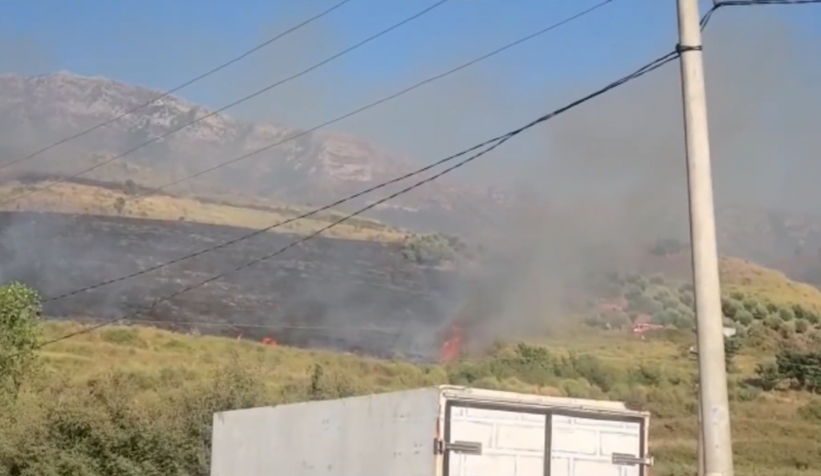 Vatër zjarri në Radhimë, rrezikohen banesa dhe një pikë karburanti