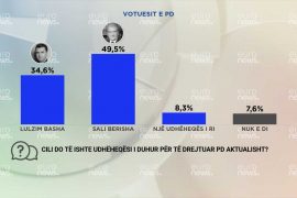 Gjysma e demokratëve duan Berishën në krye të PD-së